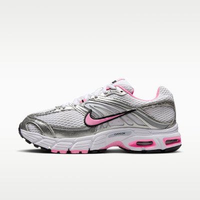 Nike Air Max Moto 2K Women's Shoes - White/Metallic Silver/Black/Pink Spell, Size 5