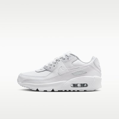 Nike Air Max 90 LTR Older Kids' Shoes - White/Metallic Silver/White/White - Size 3.5Y