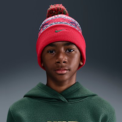 Nike Peak Older Kids' Standard Cuff Beanie - University Red/Midnight Navy/Sail