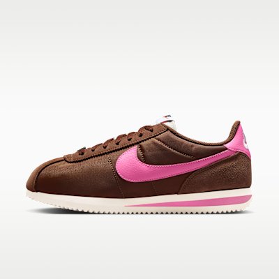 Nike Cortez Textile Women's Shoes - Fauna Brown/Sail/White/Pink Spell - Size 5