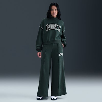 Nike Sportswear Phoenix Fleece Women's Wide-Leg Joggers - Seaweed - XS