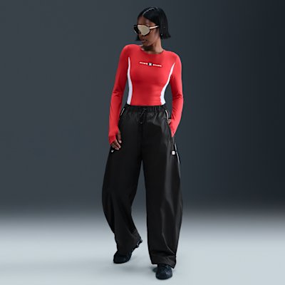 Nike Sportswear Shox Women's Woven Trousers - Black/Anthracite/White - Size XS