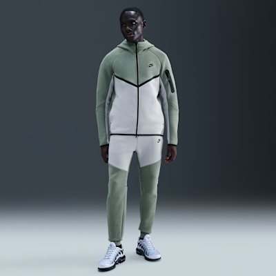 Nike Tech Men's Fleece Joggers - Clay Green/Light Smoke Grey/Black - XS