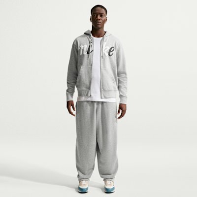 Nike Sportswear Club Men's Oversized French-Terry Trousers - Dark Grey Heather, XS