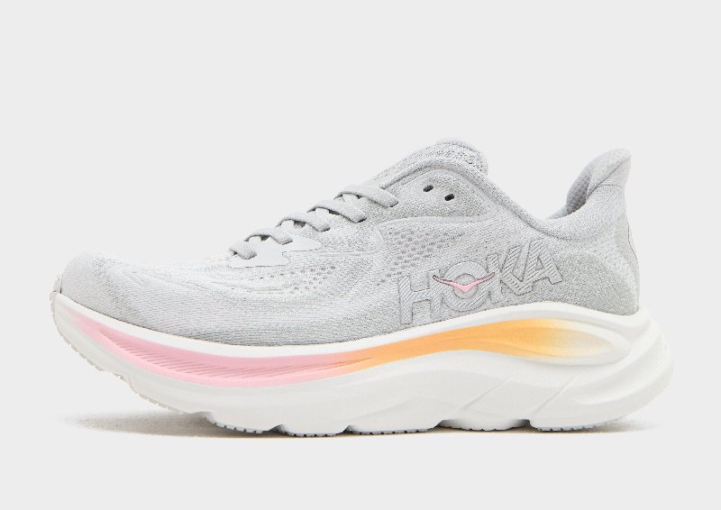 Hoka Clifton 10 Women's Running Trainers in Stardust and Cosmic Grey