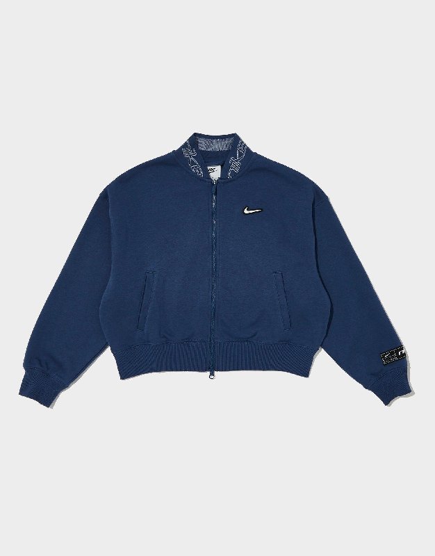 Nike Sportswear Older Kids' Girls' Fleece Jacket in Mystic Navy, Size XS
