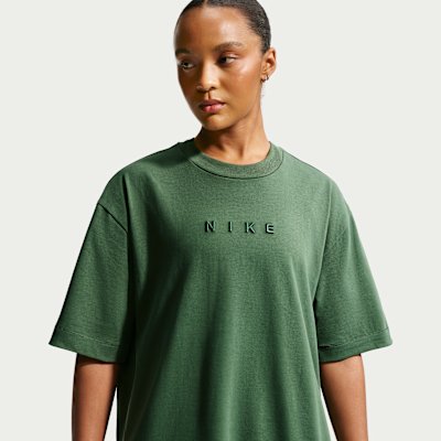 Nike Sportswear Women's Oversized Short-Sleeve T-Shirt - Fir - Size XS