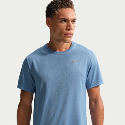 Nike Miler Men's Dri-FIT UV Short-Sleeve Running Top - Work Blue - Size S