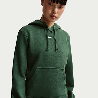 Nike Sportswear Phoenix Fleece Women's Pullover Hoodie - Fir/Sail - Size XS