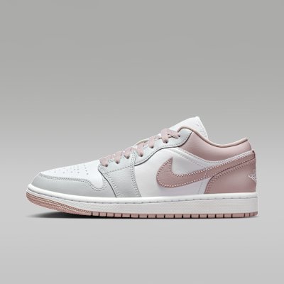 Air Jordan 1 Low Women's Shoes - Particle Rose/White/Neutral Grey - Size 5