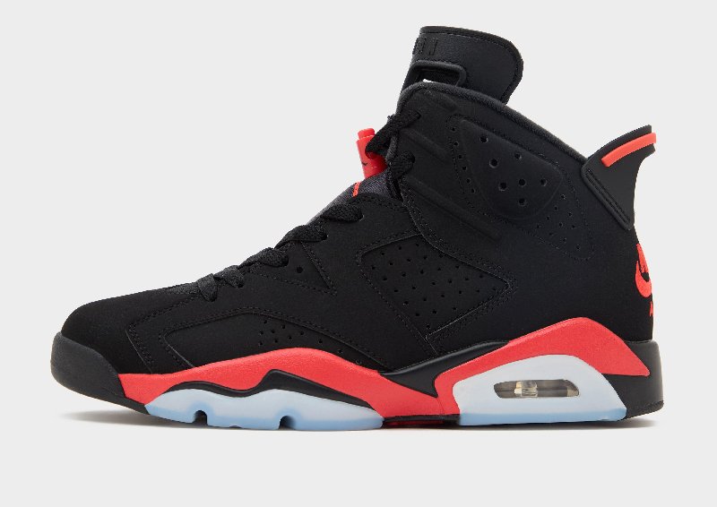 Jordan Air 6 Retro 'Infrared Salesman' Men's Sneakers in Black, Grey and Light Crimson