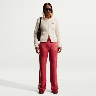 Nike Sportswear Women's Velour Trousers in Team Crimson, Size XS