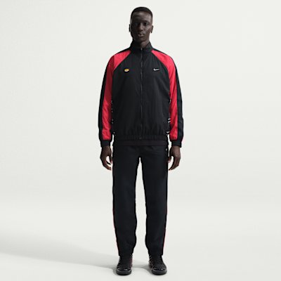 Nike Sportswear Tuned Air Men's Woven Trousers - Black/University Red - Size XS