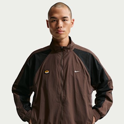 Nike Sportswear Tuned Air Men's Woven Tracksuit Top - Baroque Brown/Black - XS
