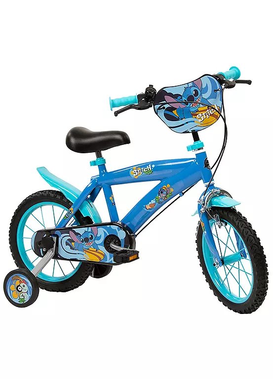 Toimsa Disney Stitch 14 Inch Children's Bicycle with Removable Stabilisers