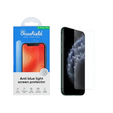 Ocushield Anti Blue Light Tempered Glass Screen Protector for iPhone 11 Pro, XS, X