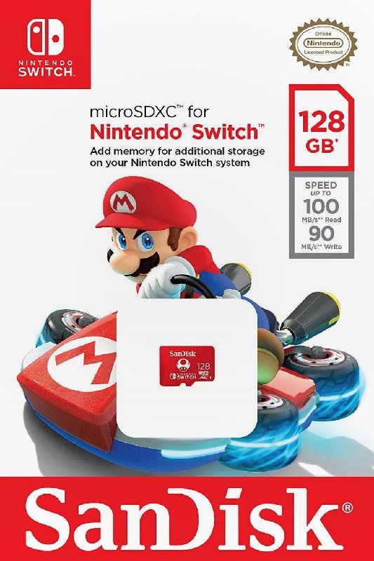SanDisk 128GB microSDXC UHS-I U3 Memory Card for Nintendo Switch