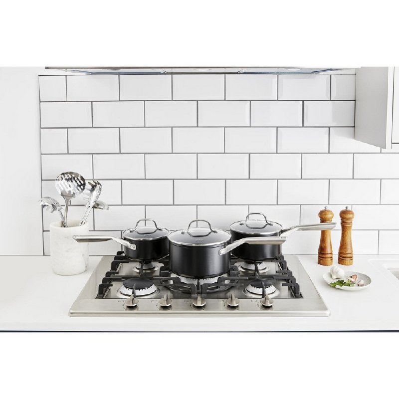 Ninja Zerostick Essentials 3-Piece Aluminium Saucepan Set - Black