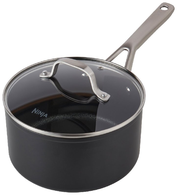 Ninja Zerostick Essentials 20cm Aluminium Saucepan with Lid, 3.5 Litre Capacity