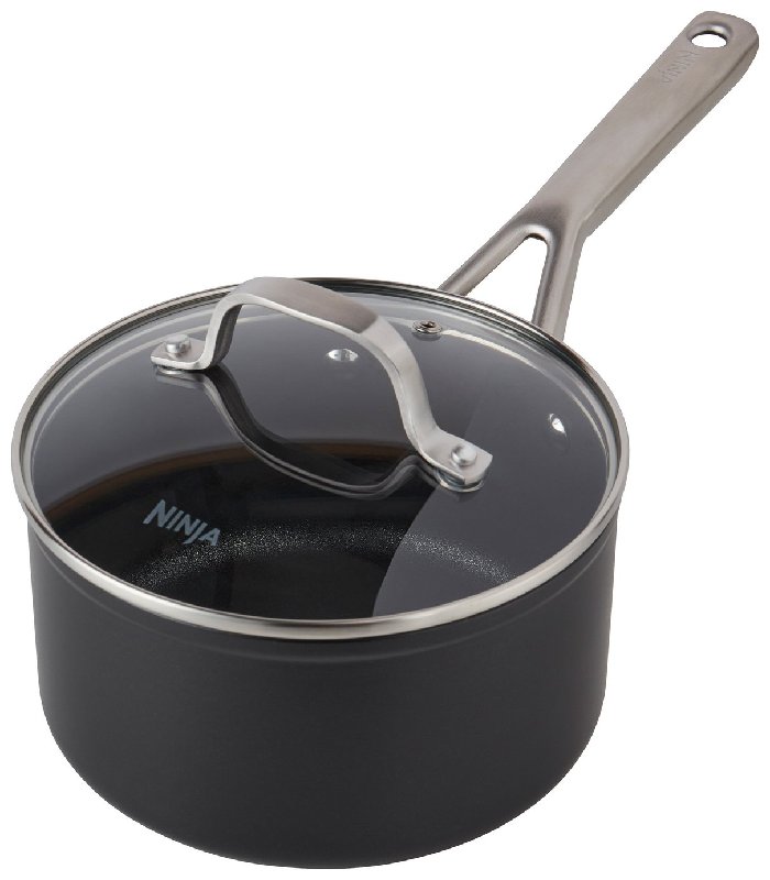 Ninja Zerostick Essentials 18cm Aluminium Saucepan with Lid, 2.4 Litre