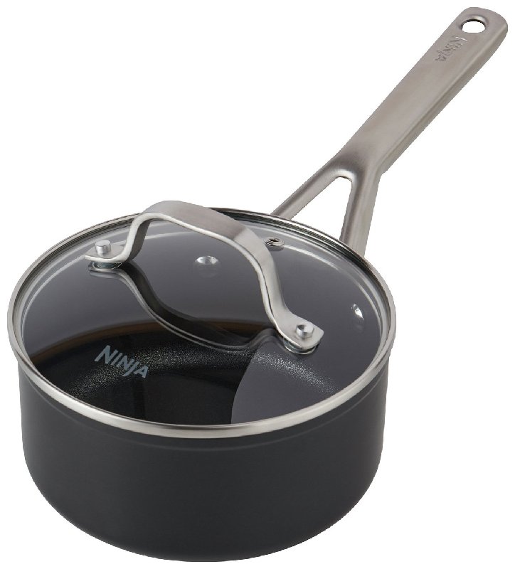 Ninja Zerostick Essentials 16cm Aluminium Saucepan with Lid, 1.5 Litre Capacity
