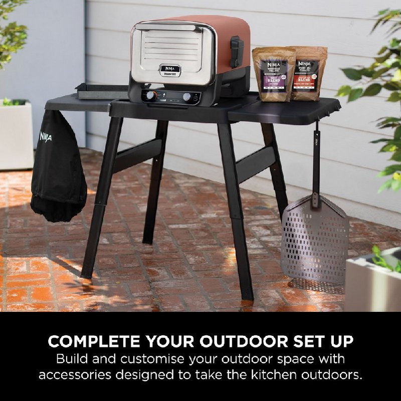 Ninja Woodfire Universal Adjustable Stand & Side Table - Black