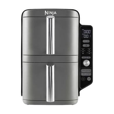 Ninja Double Stack XL 9.5L 6-in-1 Dual Air Fryer with Twin Baskets in Grey