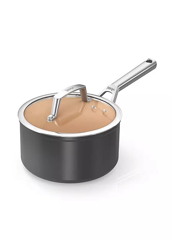 Ninja Extended Life Ceramic 18cm Saucepan with Glass Lid