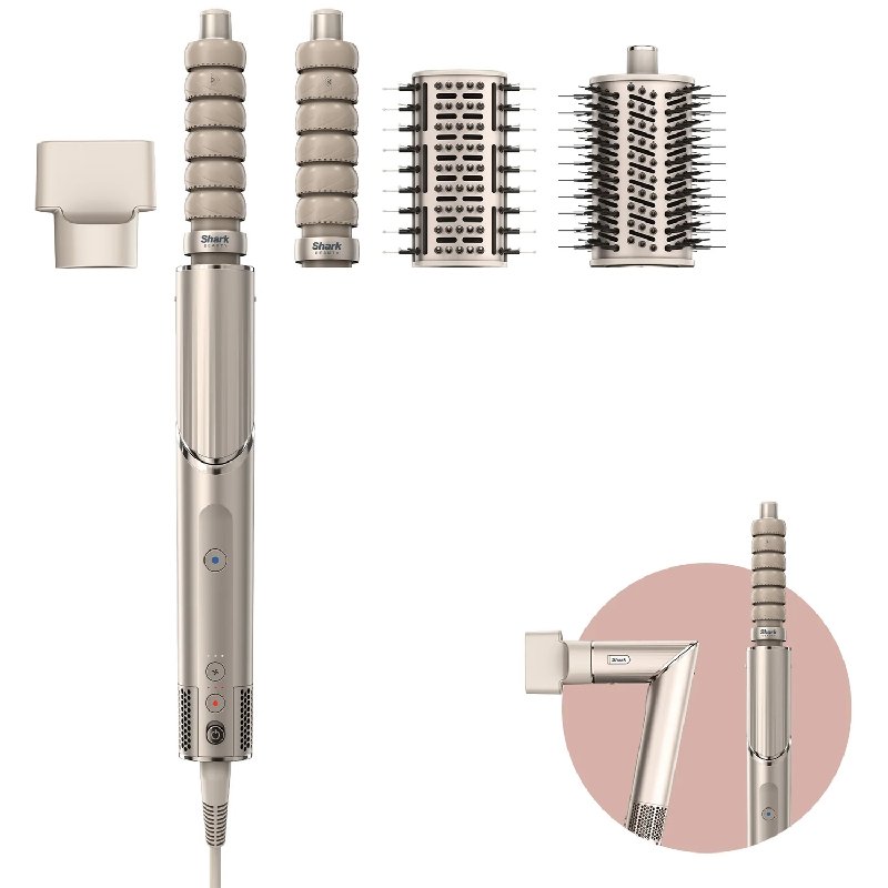 Shark FlexStyle Air Styler and Hair Dryer with 4 Attachments in Stone