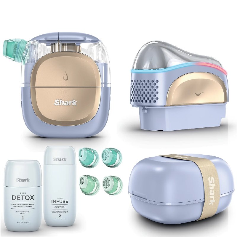 Shark Beauty FacialPro Glow + Depuffi At Home Facial Kit - Spa Purple