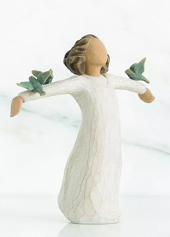 Willow Tree Happiness Figurative Sculpture in Resin with Gift Box