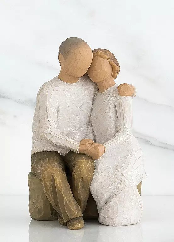 Willow Tree Anniversary Figurative Sculpture in Cast Stone with Gift Box