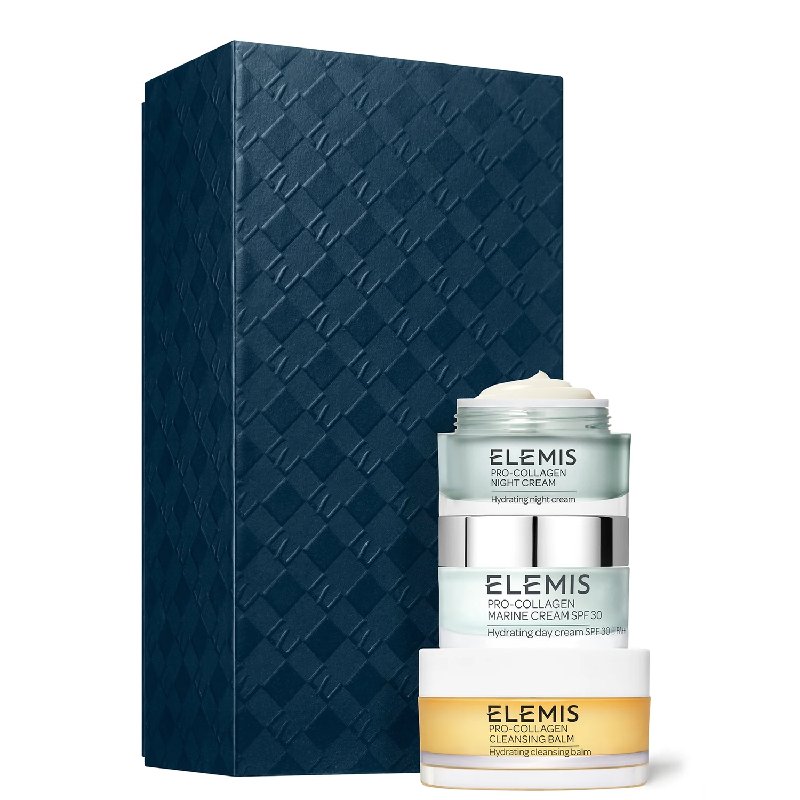Elemis Pro-Collagen Heroes Set with Cleansing Balm 50g, Marine Cream 30ml & Overnight Matrix 30ml