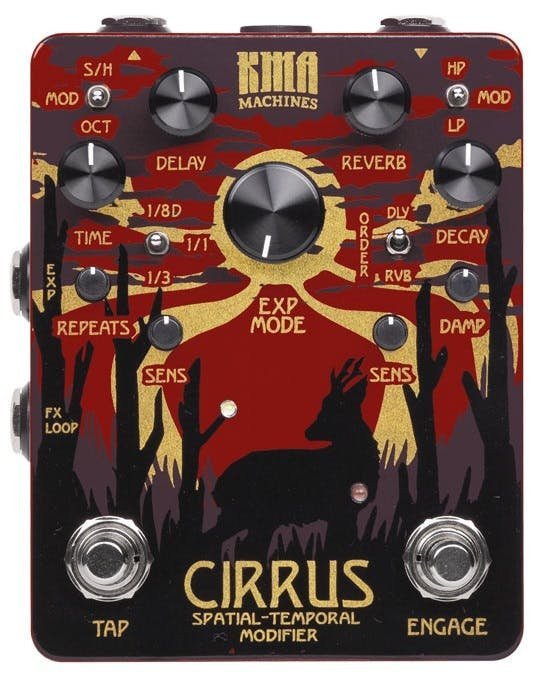 KMA Machines Cirrus Delay and Reverb Pedal with Tap Tempo and Modulation