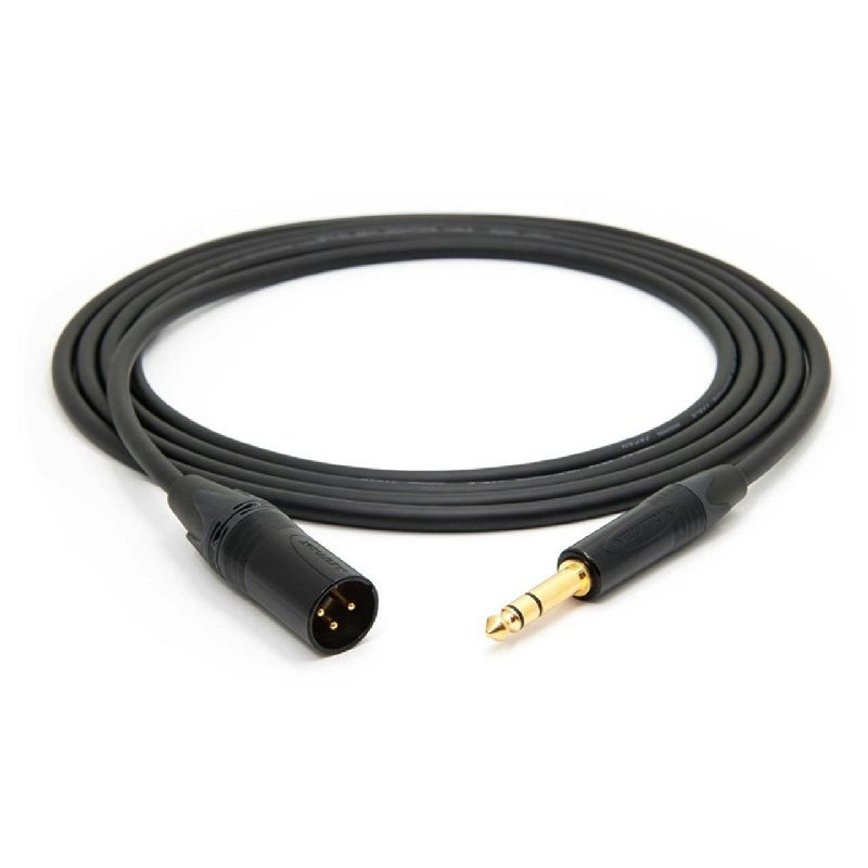 Mogami 3m TRS Jack to XLRM Cable with Neutrik Black and Gold Connectors