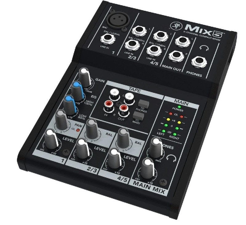 Mackie Mix5 5-Channel Compact Analogue Mixer
