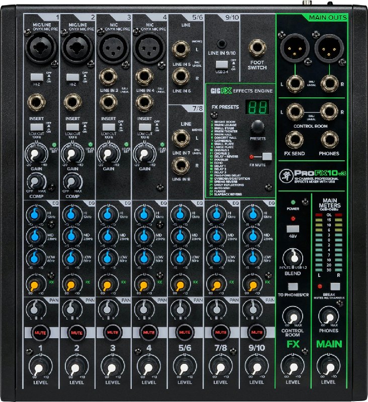 Mackie ProFX12v3 12-Channel Professional Effects Mixer with USB