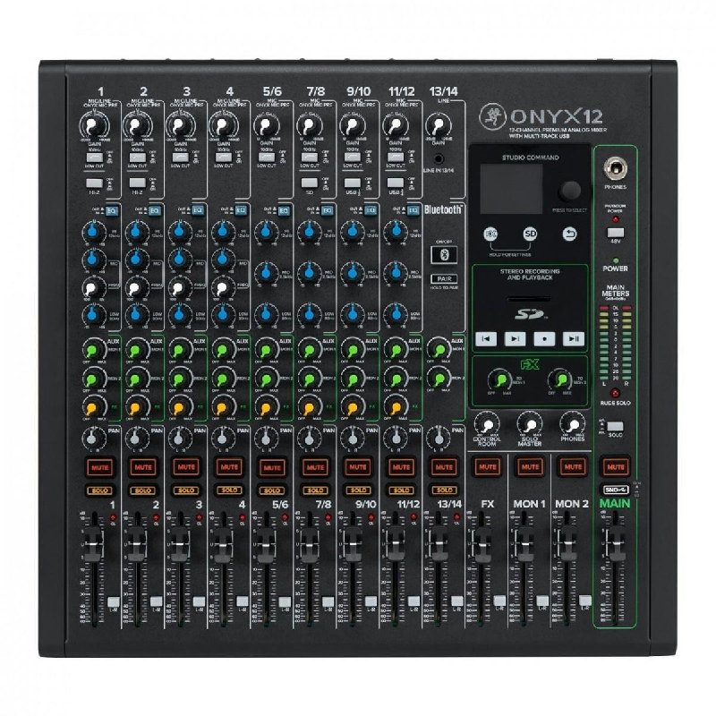 Mackie Onyx12 12-Channel Analogue Mixer with Multi-Track USB