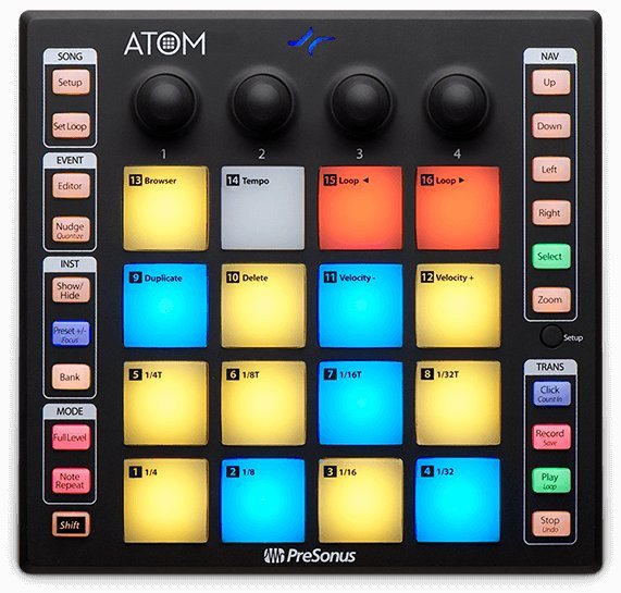 Presonus Atom USB Pad MIDI Controller with 16 Velocity-Sensitive Pads