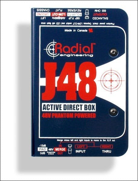 Radial Engineering J48 Phantom Powered Active DI Box
