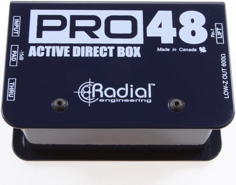 Radial Pro48 Active Direct Box (DI Box) with 48V Phantom Power