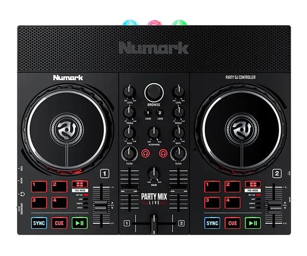 Numark Party Mix Live DJ Controller with Built-in Speakers and Light Show