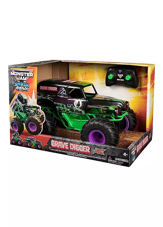Monster Jam Smash N Bash 1:15 Scale Grave Digger Radio Controlled Truck