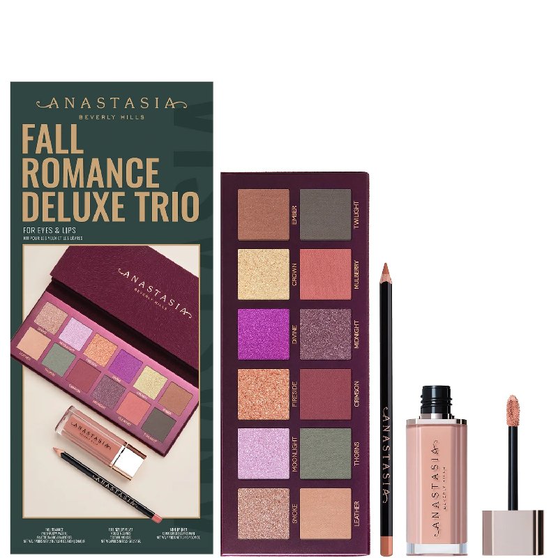 Anastasia Beverly Hills Fall Romance Deluxe Trio: Eyeshadow Palette, Lip Liner & Lip Velvet