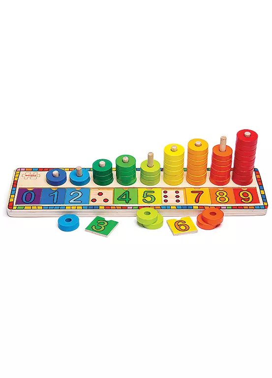Bigjigs Toys Learn To Count Wooden Educational Puzzle with 55 Pieces