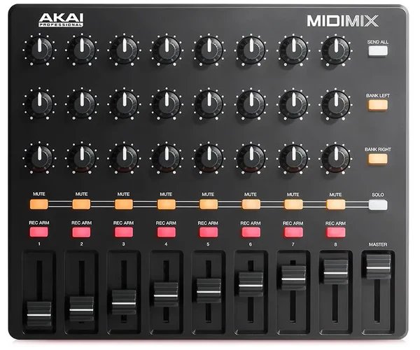 Akai MIDImix Control Surface with 8 Faders, 24 Knobs and 16 Buttons
