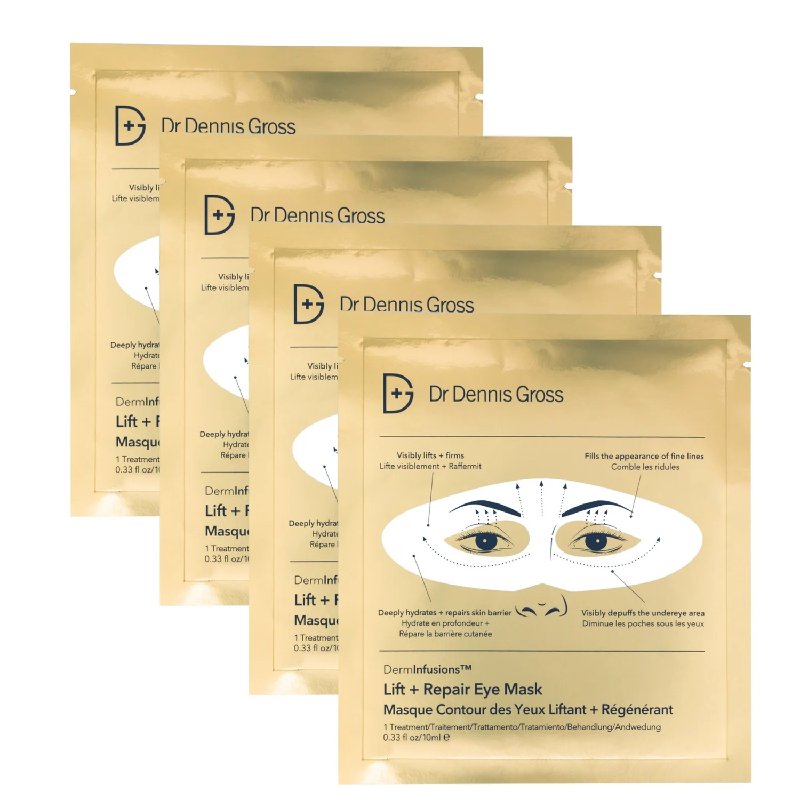 Dr Dennis Gross DermInfusions Lift + Repair Eye Mask, 4 Applications, 10ml