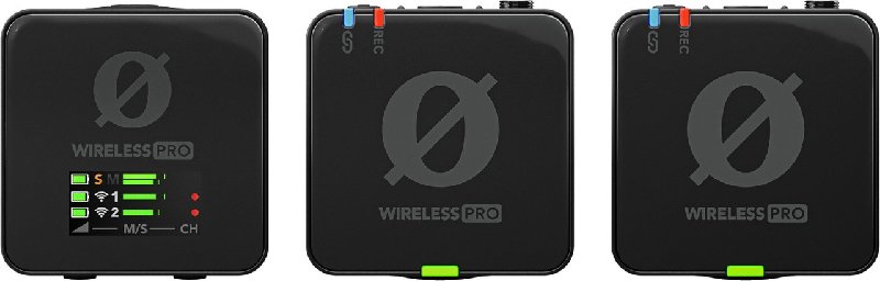 Rode Wireless Pro Dual-Channel Compact Wireless Microphone System with Lavalier Mics