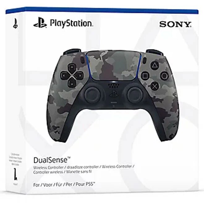 PlayStation DualSense Wireless Controller for PS5 in Camo Grey