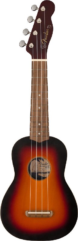 Fender Venice Soprano Ukulele with Walnut Fingerboard in 2-Colour Sunburst